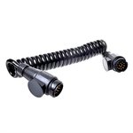 Cable espiral de 3 5 m  8 hilos  2 conectores de 13 pines  PVC.