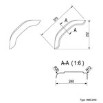 Protector contra salpicaduras de plastico de 40 cm (2440)