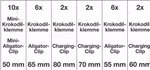 Surtido de pinzas de cocodrilo eléctricos 28 pcs