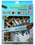 Juego de destornilladores perfil en T (para Torx) con perforacion T6 - T40 11 piezas