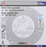 Disco de diamante corte turbo 230 mm