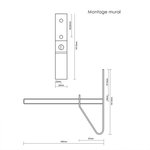 Juego de 2 soportes para neumaticos para montaje en pared