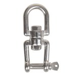 Cerradura giratoria de 8 mm  acero inoxidable A4 AISI 316  ojo horquilla  2.500 daN