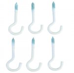 Surtido de alcayatas con rosca blancas recubiertas de plastico 60 mm 6 piezas