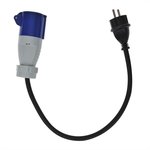 Cable alargador de 40cm de enchufe Schuko a CEE