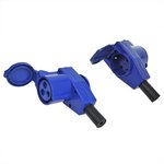 Cable alargador de 40cm de clavija Schuko a clavija de mostrador CEE acodada + base Schuko