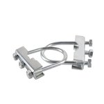 Abrazadera de 48 mm para rueda de morro + 2 soportes en U de 60 70 mm