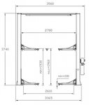 Puente elevador de 2 columnas 4 t 230 v con conexión superior