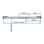 Tabique móvil de sujeción de carga de aluminio 2400-2700 mm