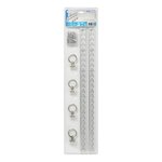 Juego de rieles de encuadernacion de aluminio 2x60cm  6 piezas