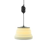 Lampara colgante LED plegable de silicona blanca de 15 cm de diametro.