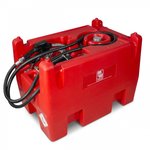 Tanque diesel rojo pe 220 litros, bomba 12v