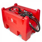 Tanque diesel rojo pe 220 litros, bomba 12v