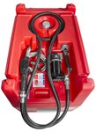 Tanque diesel rojo pe 220 litros, bomba 12v