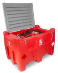 Tanque diesel rojo PE 440 litros, bomba 12v
