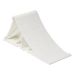 Calzo de rueda de plastico blanco con soporte incluido