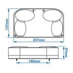Luz trasera 6 funciones 237x137mm izquierda