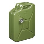 Bidon de 20L metalico verde con tapon de rosca magnetico homologado por la ONU y TuV GS