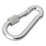Mosqueton metalico 6x60mm con cierre de rosca x10 pieces