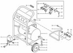 Compresor de construccion movil con 10 bar, 20 litros