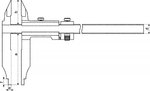 Calibrador de calibre tapa superior acero inoxidable metrico / pulgada