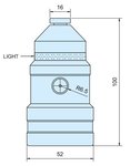 Dispositivo magnetico de regulacion de altura con LED de 100 mm