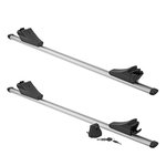 Barras portaequipajes de aluminio para bacas cerradas 120 cm, aluminio para 75 kg