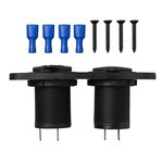 Kit de empotrar: Toma DIN + puerto USB doble tipo A 2x2100mA