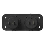 Kit de empotrar: Toma DIN + puerto USB doble tipo A 2x2100mA