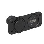 Kit de empotrar: voltimetro 6-30V + puerto USB doble tipo A 2x2100mA
