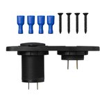 Kit de empotrar: voltimetro 6-30V + puerto USB doble tipo A 2x2100mA