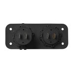 Kit de empotrar: voltimetro 6-30V + puerto USB doble tipo A 2x2100mA