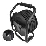 Enrollador de cable CEE 25M 3x1 5mm² (2x Schuko + 1x CEE)