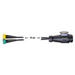 Juego de cables de 9 m con enchufe de 13 pines y 2 conectores de 5 pines