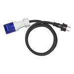 Cable alargador 150cm 3x2 5mm² de enchufe Schuko a CEE