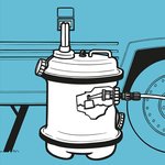 Deposito de agua limpia Aquaroll 40L azul