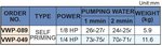 Bomba de refrigerante autoaspirante, altura 240 mm, 0,18 kw, 230V