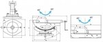 Pinza mecánica para máquina de 2 ejes - súper abierta 110mm