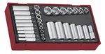 Juego de tapones tc-tray 32 piezas AF 1/4+3/8 longitud corta