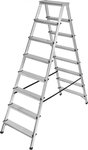 Escalera de tijera doble de aluminio 2x8 peldanos Altura de la escalera de peldanos 1,68m