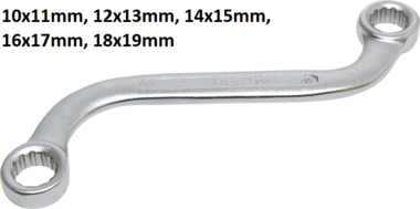 Llave de estrella doble forma de S 12 caras