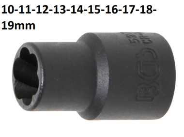 | 13 mm 1/2 entrada 12,5 mm Llave de vaso especial / extractor de tornillos BGS 5266-13 