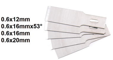 Cuchillas de repuesto para BGS 364, 0,6 x 12 mm 5 piezas