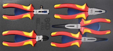 1/3 Bandeja de herramientas: Alicates VDE de 5 piezas