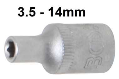 Llave de vaso hexagonal entrada 6,3 mm (1/4)