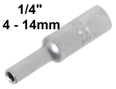 Llave de vaso Super Lock, larga entrada 6,3 mm (1/4)