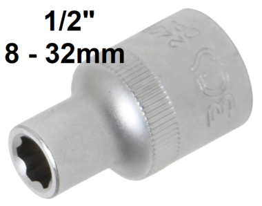 Llave de vaso Super Lock entrada (1/2) 8-32mm