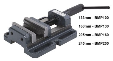 Abrazadera de perforacion universal con mandíbulas de doble prisma