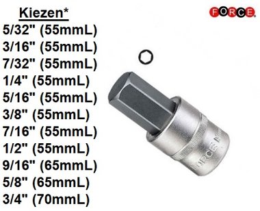 Tapas de bit Inbus 1/2 (55mmL)