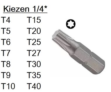 Broca Torx 1/4 T4-T40